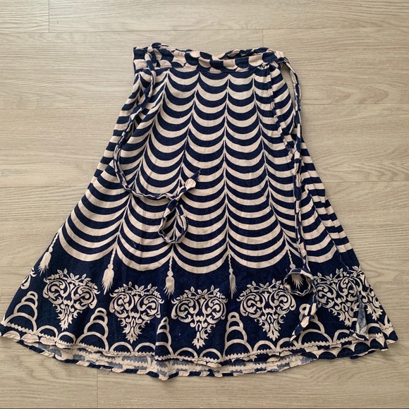 Vintage Dresses & Skirts - Vintage 1970s Cotton Wrap Skirt